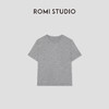ROMI STUDIO“格雷基础”棉氨混纺轻柔修身简约短款T恤 RWCRSM2028 商品缩略图0