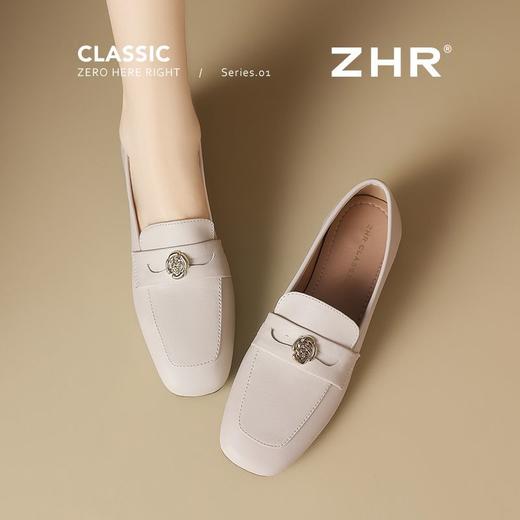 ZHR则则圆头单鞋2025秋新款法式复古脚蹬乐福鞋软底防滑百搭单鞋 商品图6