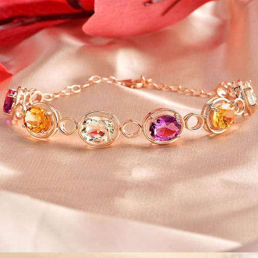 【JOLEE手链】 S925银 天然水晶 宝石 轻奢饰品 七夕送女生礼物 商品图1