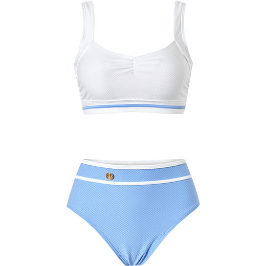 sisia新款泳衣女高级感分体保守遮肚显瘦海边度假泡温泉泳装SWB25-03A 商品图6