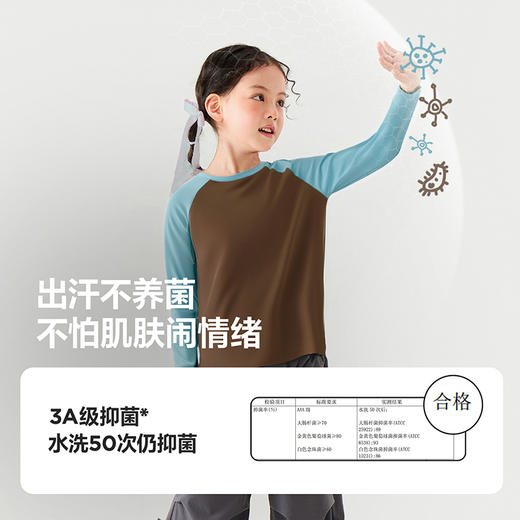 迷你巴拉男女童长袖T恤2025秋新品亲子一家三口速干上衣 商品图4