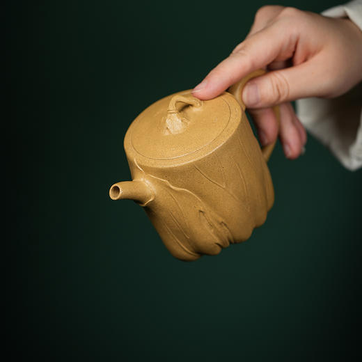 龙德堂陶艺 徐飞制《香荷》原矿金砂段 210cc 库存请咨询客服 商品图3