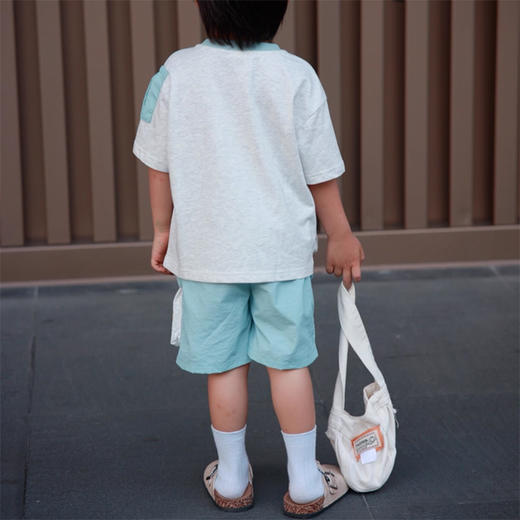 裁缝学苑TQ173圆领T恤松紧腰短裤套装纸样儿童休闲两件套童装样板 商品图2