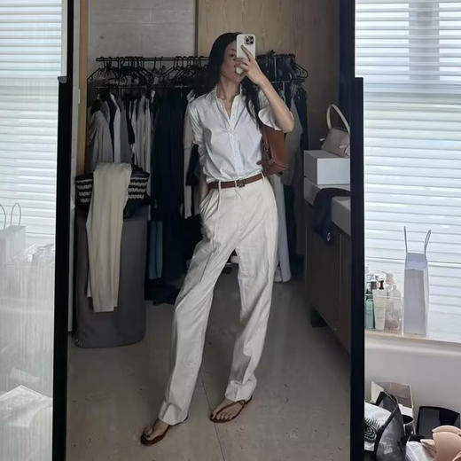 ROMI STUDIO"舒适自在"醋纤混纺褶间立体感直筒西裤RWCRXW3396 商品图2