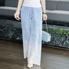 西子/高密绒感烧花镂空通勤时尚百搭直筒裤/KZBH1415 商品缩略图3