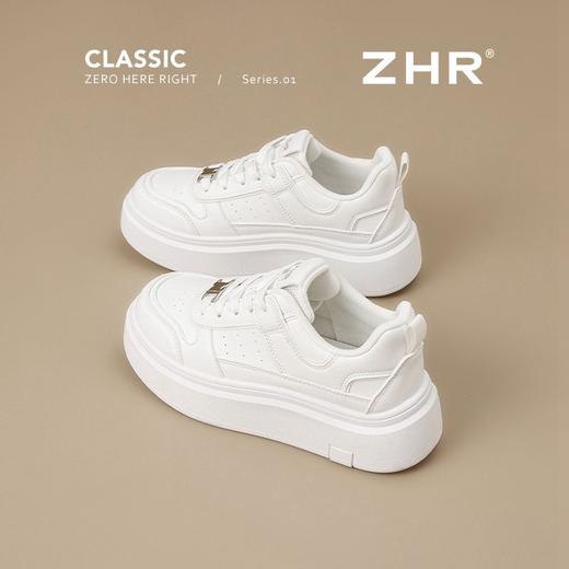 ZHR轻便厚底增高小白鞋2025小个子校园风新款运动休闲鞋舒适板鞋 商品图9