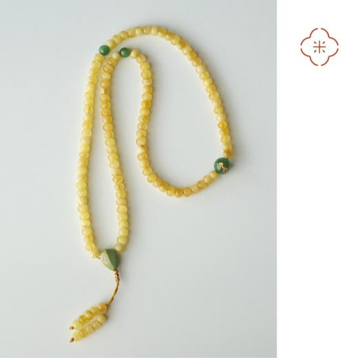 米马饰物 静守己心 108老型蜜蜡珠 碧玉顶珠 温养岁月澄明之境 商品图4