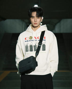 𝐂𝐇情侣款老花米白印花连帽卫衣815