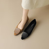 【预售5天】羊反绒！简约时尚内增高浅口单鞋女秋季新款小方头真皮小皮鞋YS&7257 商品缩略图2