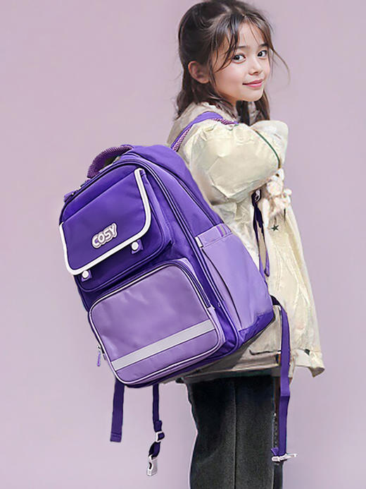 壹鹿童英伦风人体工学设计减负护脊书包赠补习袋+笔袋 商品图0