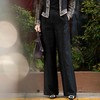 西子/墨云重磅25MM桑蚕丝电力纺龟裂纹香云纱阔腿裤/KZBH1201 商品缩略图3