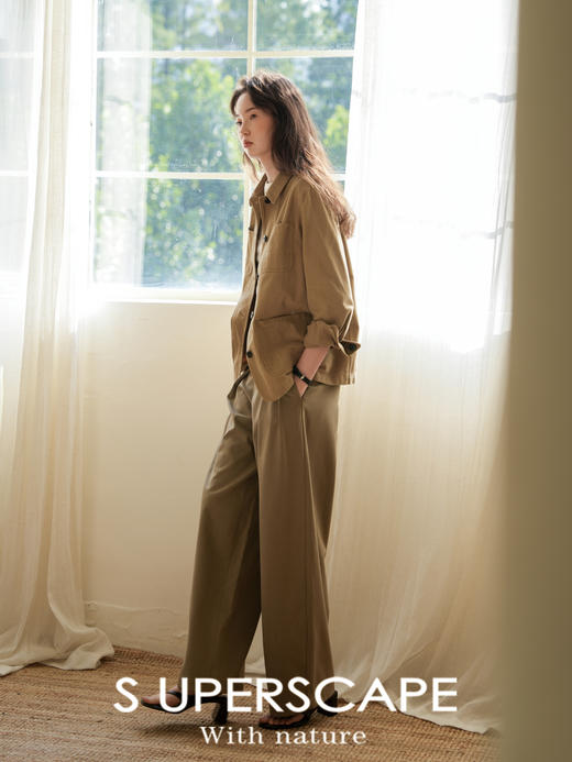 【8/25新品】素舶 水洗全棉亲肤透气长袖衬衫领复古工装外套 商品图3