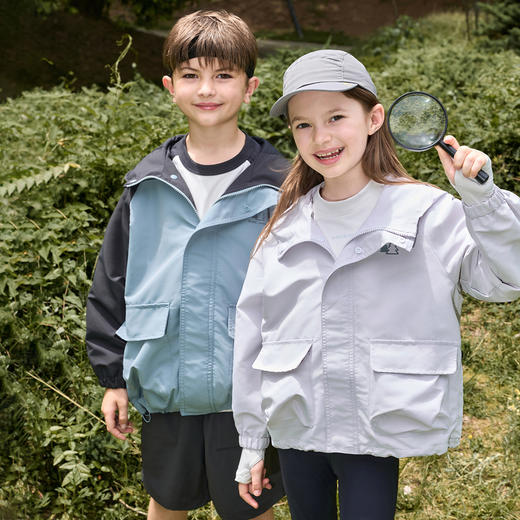 [三防]马克珍妮男女童城市户外休闲外套儿童宽松防风衣春款240317 商品图1