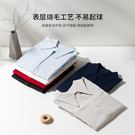 【洗后免熨烫 不易褶皱 垂坠顺滑版型好】SIMINANA女士氧气云感衬衫 多色可选 商品图11