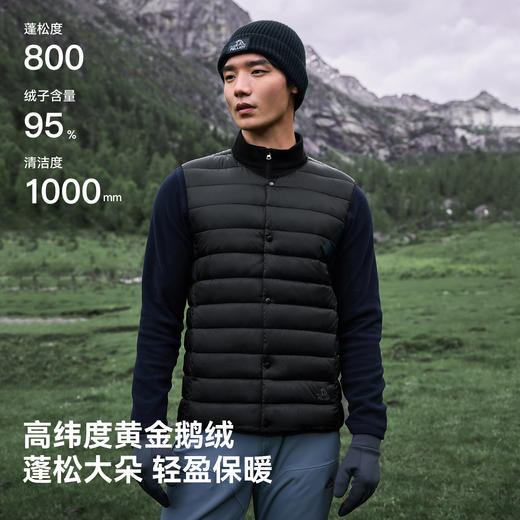 伯希和户外800蓬羽绒马甲男女新款轻薄外套登山防风排骨羽绒服 商品图1