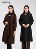 【商城同款】阿菁娜流畅活页领长款山羊绒大衣F30D211021 商品缩略图0
