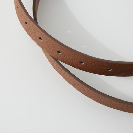 ROMI STUDIO天然牛皮纹复古银扣女士休闲咖色腰带RWCLP33644 商品图4