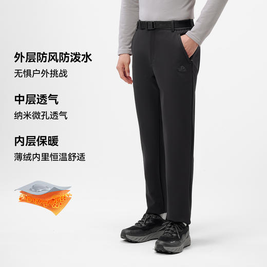 伯希和户外软壳裤男25新款防风防泼水徒步登山裤高弹舒适休闲长裤 商品图2