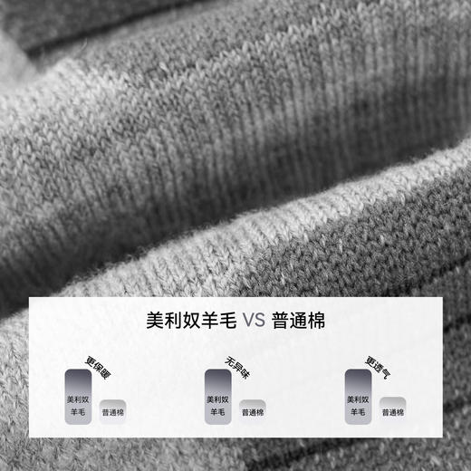 伯希和户外徒步袜男美利奴羊毛减震专业运动登山跑步中筒袜子女 商品图2