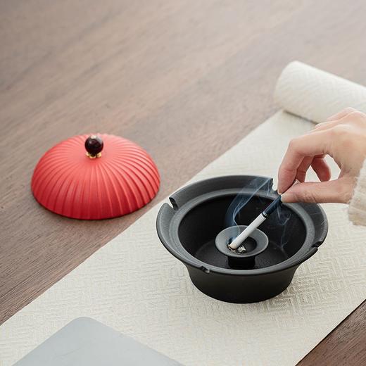 复古中式陶瓷官帽烟灰缸时尚防飞灰设计创意办公小物生 商品图7