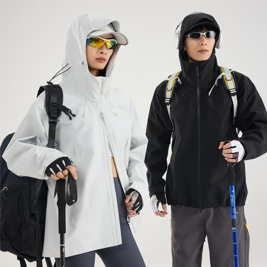 LUCKY DEER/幸运鹿情侣款户外硬壳全热封封防大雨级别单层冲锋衣 商品图2