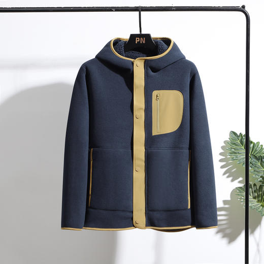 LUCKY DEER/幸运鹿情侣时尚连帽保暖开衫抓绒衣 商品图3