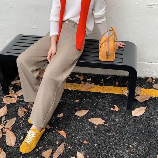 优选丨【爆款3-5天内发货】【秋季王炸，柔顺垂】【包容性强，不挑身材】秋冬新品设计感牛仔棉弯刀西裤女潮流垂感休闲裤阔腿九分拉链裤100% 商品图1