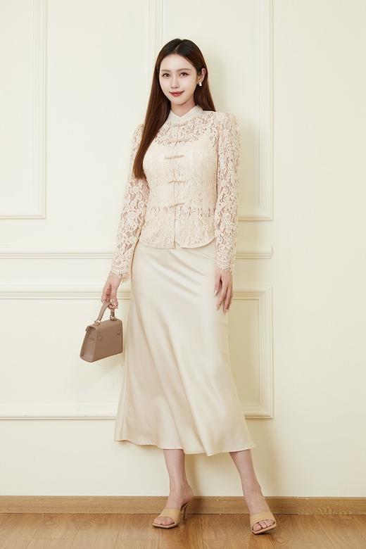 ELLA JADE 优雅浪漫宫廷袖盘扣蕾丝上衣 21088 商品图3