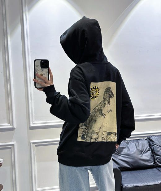 𝐂𝐇恐龙印花连帽卫衣帽衫815 商品图1