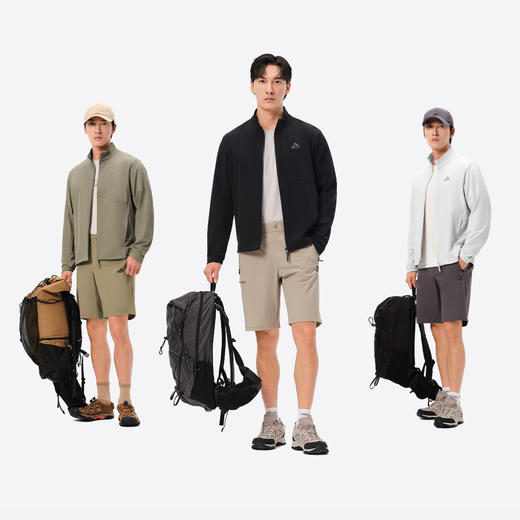 伯希和户外休闲衣男款防风防泼运动夹克上衣高弹耐磨徒步登山外套 商品图4