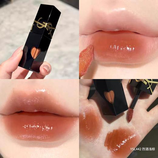 YSL圣罗兰爱心限定浮雕黑管水光唇釉#5.5ml多色可选 跨境购 商品图3