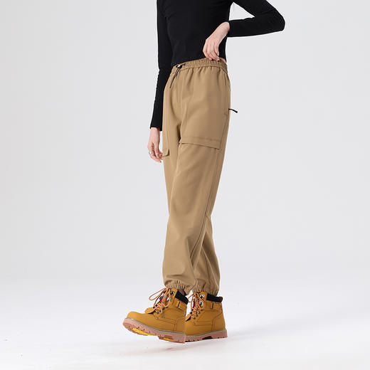 LUCKY DEER/幸运鹿情侣款防风防泼水加绒保暖休闲工装裤 商品图2