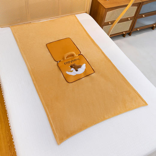 一毯多用【打开既是毯子！合起来便是抱枕】卡皮巴拉抱枕被子两用办公室午睡折叠毯卡通多功能靠枕毯子二合一。ra 商品图4