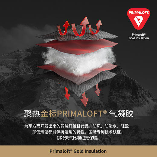 【P系列】伯希和Primaloft金标P棉服男登山防风外套冲锋衣内胆 商品图2