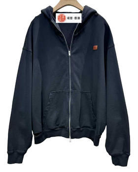 男款皮标logo破损连帽外套001