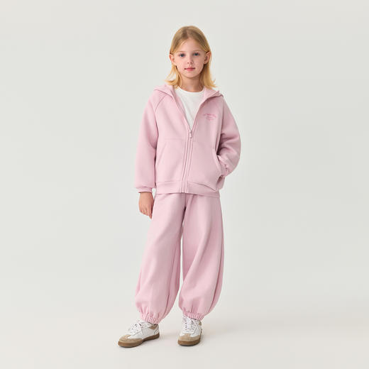 马克珍妮女童加绒加厚连帽卫衣外套2025年秋装新款551552 商品图3