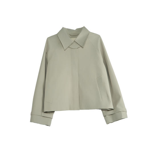 谜底翻领短款风衣外套女2025秋季新款通勤风设计感外套257MW7837 商品图4