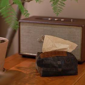 之如初 香云纱拼布纸巾盒