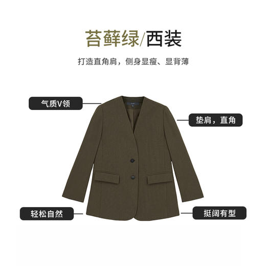 【商场同款】CNX5865 “老钱西装” V领西装，拥有大女主的洒脱和利落 商品图2