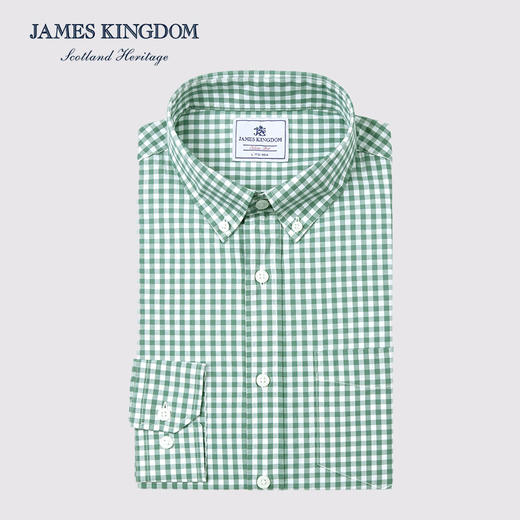 占姆士男士春秋新款100%纯棉基础休闲商务长袖衬衫男士中青年爸爸衬衣 商品图7