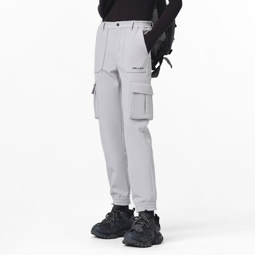 伯希和户外软壳裤女新款工装休闲防风透气运动长裤百搭显瘦登山裤 商品图3