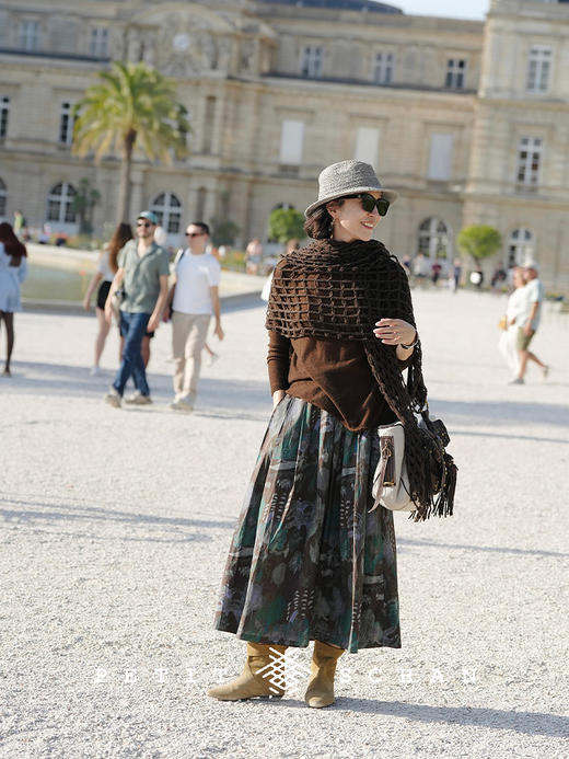 PETIT SCHAN小闪 CLO#890 fayun 法云 云朵羊绒系列羊绒真丝拼接手工染色长袖套头衫 商品图1