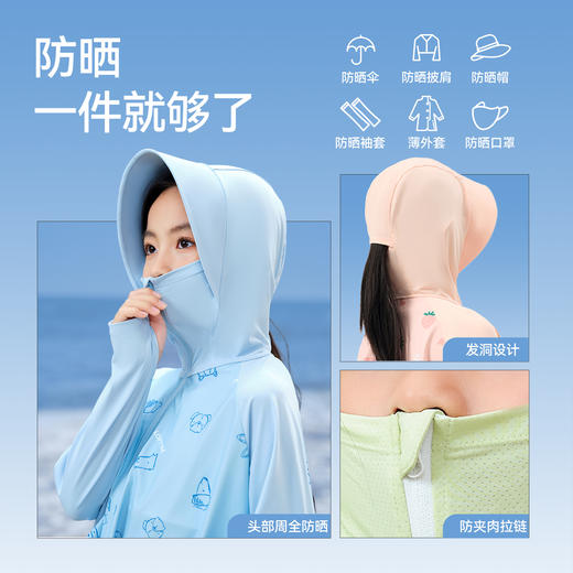 伯希和儿童防晒衣夏季户外男童女童防晒服宝宝冰丝透气轻薄外套 商品图4