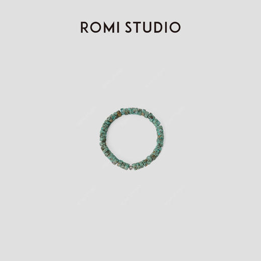 ROMI STUDIO 铜合金手链 “青铜色感”简约绿石手饰品RWCAP34855 商品图1