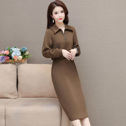 时尚休闲两件套连衣裙，韩版气质中长款女装裙子YW-YXJY-CY2433 商品图2