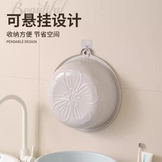 【家用脸盆加厚】耐用大号塑料洗脸盆子 学生宿舍用小盆洗衣服盆洗脚盆 商品图2