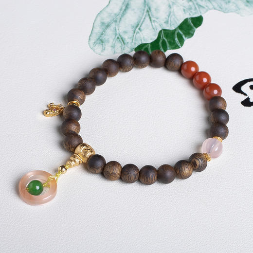 xy0553沉香+南红吉祥好运手串 商品图2