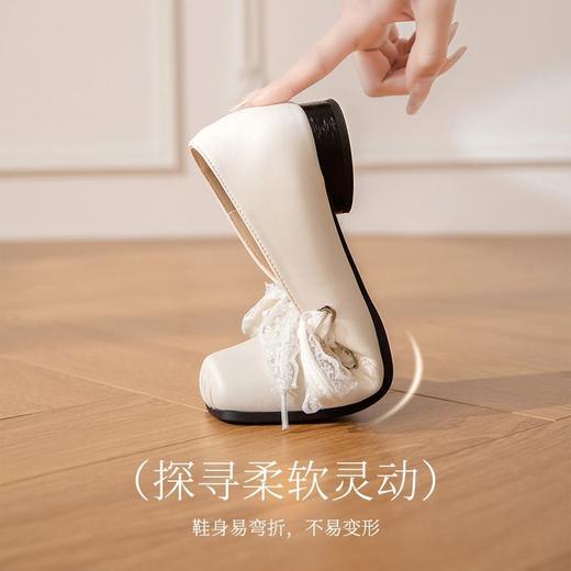 ZHR则则精致钻扣玛丽珍鞋女2025新款蕾丝软底甜美ins舒适时尚单鞋 商品图4