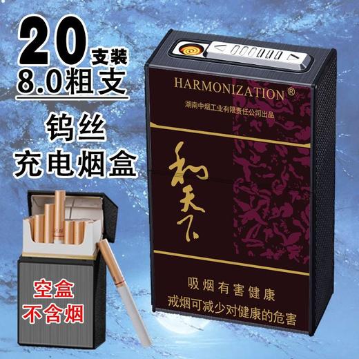 不用到处找打火机（烟盒 打火机 二合一）充电20支装烟盒打火机一体 式创意防风自动便携式香烟盒 商品图0