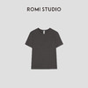 ROMI STUDIO大麻棉混纺复古灰轻薄宽松版圆领短袖T恤 RW25RSM0163 商品缩略图0